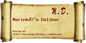Marinkás Dalibor névjegykártya